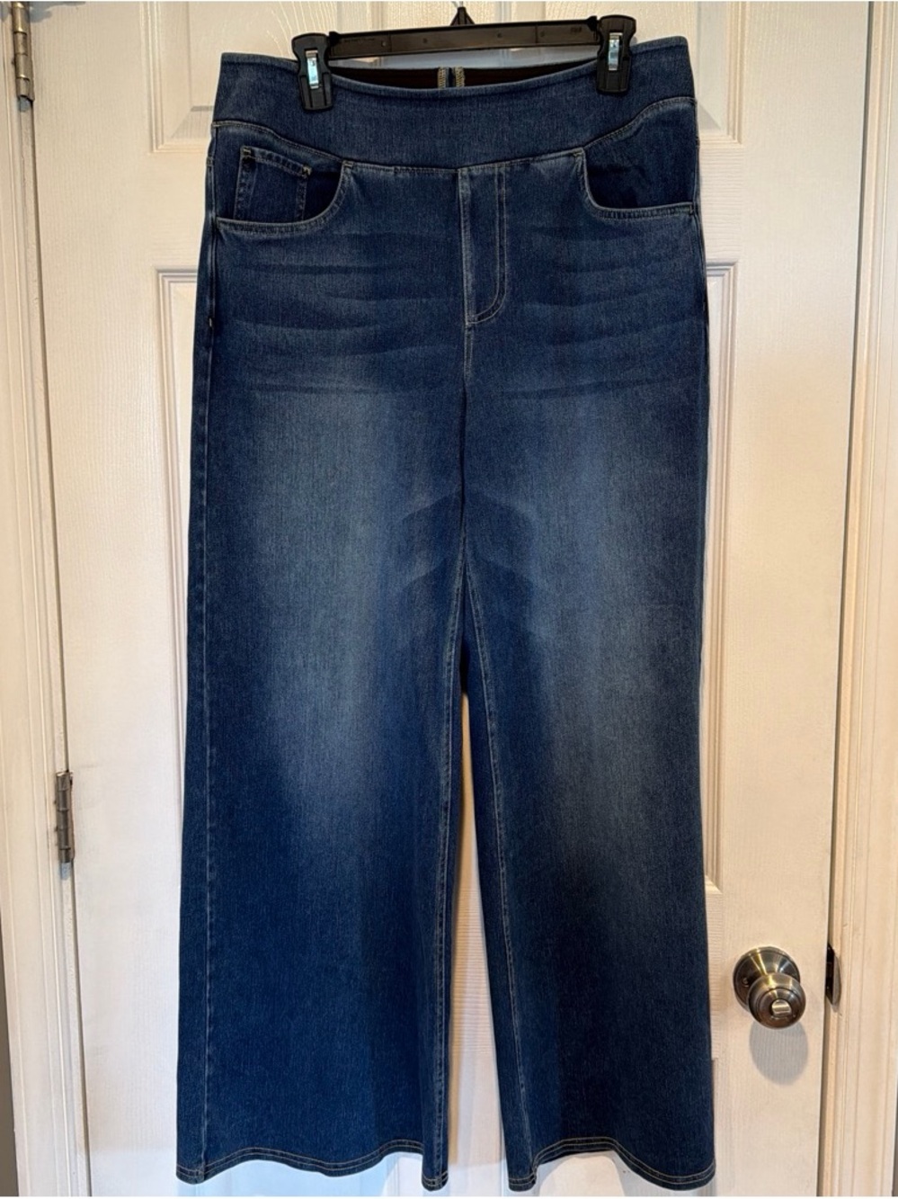 HALARA Dark Blue Wide-Leg Pull-On Jeans